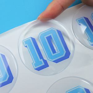 Pegatinas de Resina Epoxi Transparente 3D Personalizadas con Logotipo, Impresión de Logotipo Personalizado, Pegatinas de Gel de Resina en Forma de Domo Resistentes al Agua - Product Image 1