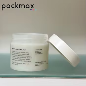 Tarro cosmético de plástico redondo esmerilado ecológico personalizado de 10oz 300ml para embalaje de cuidado del cabello con condición PE - Product Image 4