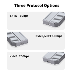 Nhôm M.2 Nvme SSD Bên Ngoài Di Động Bao Vây Trường Hợp Adapter USB 3.2 Gen 2 Loại C Phù Hợp Pcie 2280/2260/2242/2230 M Key/B + M Key - Product Image 6