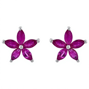 Pendientes de Plata de Ley 925 con Baño de Rodio y Zafiro Azul Clásico para Mujer - Regalo de Boda, Compromiso, Fiesta - Product Image 3