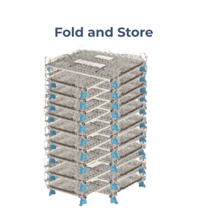 Gabbia Metallica Pieghevole per Magazzino |   Grado Industriale |   Vino Rosso, Ricambi Auto, Supermercati e Abbigliamento Sono Tutti Adatti - Product Image 2