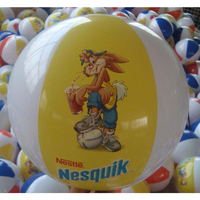 Ballon de plage gonflable en PVC personnalisé avec logo imprimé, vente en gros d'usine 2025, pour enfants