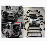 Kit de carrosserie de remplacement d'origine AMG Classe G W465 avec calandre noire, pare-chocs avant/arrière et crochet de remorquage pour rénovation/amélioration