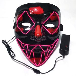 Disfraz de Halloween con <span class=keywords><strong>purga</strong></span> LED, disfraz de Cosplay EL alambre, máscara brillante para fiesta y Noche de Festival - Product Image 1