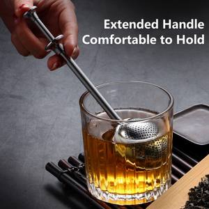 Outils <span class=keywords><strong>de</strong></span> café et <span class=keywords><strong>de</strong></span> thé 304 acier inoxydable rétractable Portable thé fuite passoire fil pince <span class=keywords><strong>boule</strong></span> ronde thé infuseur filtre - Product Image 3