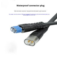 Kabel Konektor Pria-Wanita Tahan Air Inti Tembaga 2 Inti 0.5/0.75 Mm Kabel Sambungan Cepat Industri Catu Daya LED