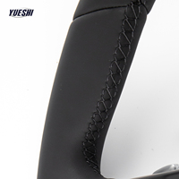 Volant sport en cuir véritable noir amélioré pour Porsche 911, 718 Boxster, Cayman, Panamera (2010, 2014, 2016)