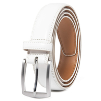 Ceinture en cuir véritable classique pour hommes, conçue pour pantalons décontractés et chemises, avec boucle à ardillon réversible
