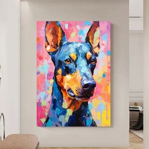 Arte Mural de Animales Realistas en Tono Neutro, Arte Decorativo Texturizado en 3D sobre Lienzo, Decoración del Hogar, Pintura al Óleo para Interiores - Product Image 1