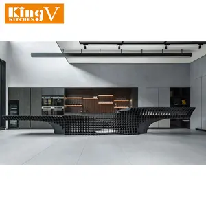 2023 novo estilo moderno de luxo cozinha personalização 3D livre design de cozinha armários de cozinha