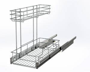 STORKING 2 Tầng Dưới Bồn Rửa Kéo Ra Tổ Chức Tủ TrượT Dây Kệ Giỏ Cho Tủ Cơ Sở Nhà Bếp - Product Image 2