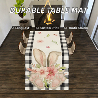 Nouveauté : Sets de table rustiques en polyester, simples/doubles, durables et personnalisables pour mariage