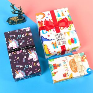 Papier cadeau imprimé KiddyDing 50*70cm/feuille 80GSM pour baby shower et anniversaire d'enfants - Product Image 2