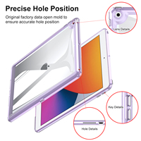 Casing Tablet Akrilik Tpu Bening Transparan Warna Penutup Pelindung untuk Apple Ipad 7 8 9 10.2 Mini 1 2 3 4 5 Ipad Air