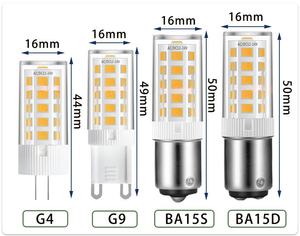 Bombilla de lámpara LED Corm, luz de vela, iluminación G4 G9 E11 E12 E14 E17 BA15S BA15D 5W Marm, blanco frío SMD2835, 360 grados - Product Image 3
