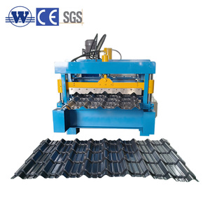 Máquina Formadora <span class=keywords><strong>de</strong></span> Tejas <span class=keywords><strong>de</strong></span> <span class=keywords><strong>Acero</strong></span> con Esmalte <span class=keywords><strong>de</strong></span> Color Wadley, Espesor <span class=keywords><strong>de</strong></span> 0.3-0.8mm, Ancho <span class=keywords><strong>de</strong></span> Alimentación <span class=keywords><strong>de</strong></span> 1200mm, Componentes Principales: Motor y PLC - Product Image 1
