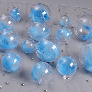 10cm פתיח חג המולד transparentes חלול גדול קשה פלסטיק כדור מבריק קישוטי בתפזורת - Product Image 2