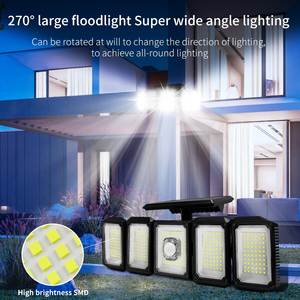 Lámpara Solar LED para Exteriores IP65 con 300 LED, Sensor de Movimiento, Ajustable, Impermeable, para Decoración de Jardín - Product Image 3