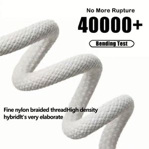 60W Type-C to Type-C Phone <b>Cable</b> for 16 15 Nylon Braided C to C Phone Charger Data <b>Cables</b> - Product Image 3