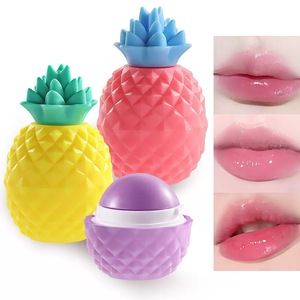 Baume à <span class=keywords><strong>lèvres</strong></span> OEM ODM en forme d'ananas mignon, hydratant naturel multicolore, soin réparateur longue durée, cosmétique personnalisé avec logo - Product Image 4