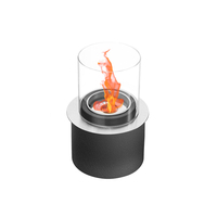 TT-124 Mini Cheminée d'Intérieur au Bioéthanol, Cheminée de Table Extérieure au Design Moderne, Brasero de Table
