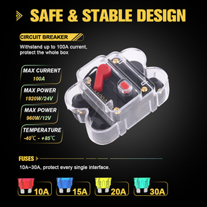 Auto Car Switch Box 12V 24V Off Road Led Light <span class=keywords><strong>Controller</strong></span> 12 Gang Switch Panel Wireless RGB con relé de protección contra sobrecarga - Product Image 6