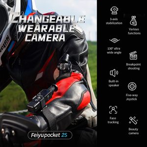 Feiyu Pocket 2s Gimbal-In-One Sports Camera Handheld 3-Axis 4k Video <b>Recording</b> Split Design With Wearable Feiyu Pocket 2s Gimbal - Product Image 6