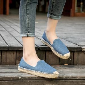 Alpargatas de pescador de mezclilla al aire libre suela media lona zapatos mujeres <span class=keywords><strong>2022</strong></span> <span class=keywords><strong>mocasines</strong></span> para damas - Product Image 6