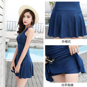 Traje de baño de una pieza para mujer, cuello en V, conservador, talla grande, de secado rápido, para natación y deportes acuáticos - Product Image 3