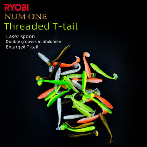 <span class=keywords><strong>RYOBI</strong></span> NUMONE 70mm Fileté T-rail En Plastique Souple Leurre De Pêche Eau Salée Espèces Ciblées Pour La Position De La Rivière - Product Image 2