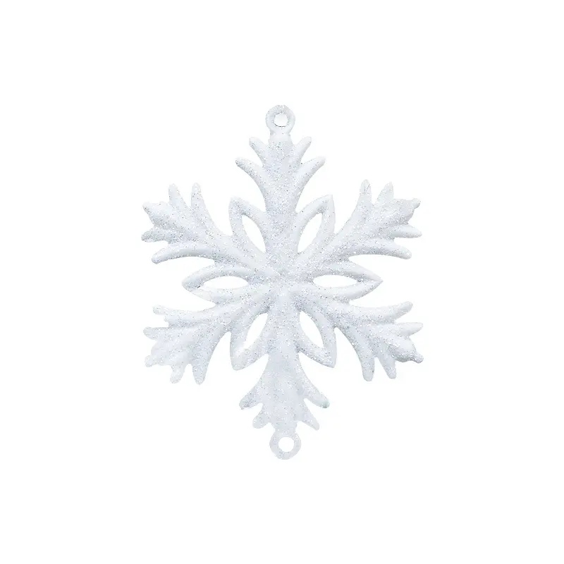 Yeni yılbaşı ağacı kolye düğün süslemeleri küçük kolye beyaz yapışkan toz kar tanesi