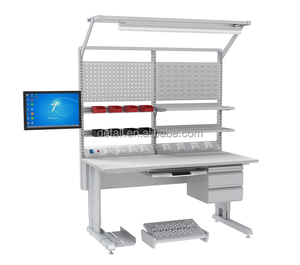 Banco <span class=keywords><strong>da</strong></span> <span class=keywords><strong>Lavoro</strong></span> Elettronico Sicuro Detall con <span class=keywords><strong>Piani</strong></span> di <span class=keywords><strong>Lavoro</strong></span> <span class=keywords><strong>in</strong></span> Acciaio Facili <span class=keywords><strong>da</strong></span> Montare - Product Image 5