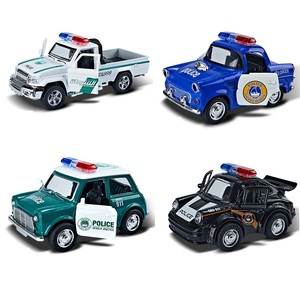 Modellino Auto Classica della Polizia Americana, Giocattolo Die-cast 1:32 1:38 con Luci e Suoni, Auto d'Epoca per Bambini - Product Image 2