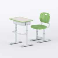 Ensemble Chaise et Bureau Ergonomique Monoplace Réglable en Hauteur pour École Primaire – Écologique et Moderne – Vente en Gros