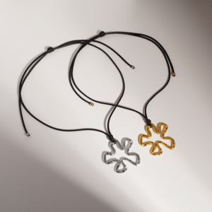 Myneck nuova estate corda di cuoio irregolare collana pendente fiore 18k placcato oro in acciaio inox Bohemia T Shirt <span class=keywords><strong>gioielli</strong></span> Bikini - Product Image 5