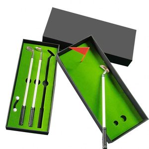 Stylo publicitaire personnalisé en forme de club de golf avec logo, coffret cadeau miniature, ensemble de golf - Product Image 1