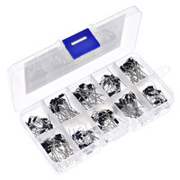 Ensemble de 200 diodes redresseuses Schottky à trous (1N4001, 1N4002, 1N4003, 1N4004, 1N4005, 1N4066, 1N5817, 1N5818)