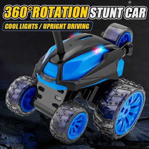 Flytec Y12 2.4G Coche de Acrobacias RC de 5 Ruedas con Rotación 360° y Derrape, Vehículo de Juguete Todoterreno con Control Remoto de 3 Canales para Niños, Uso Interior y Exterior - Product Image 3