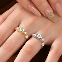 Bague de mariage vintage européenne à motif en spirale à cinq pierres en moissanite ronde de 6,5 mm (1,0 ct) couleur D VVS1 la plus populaire pour femme