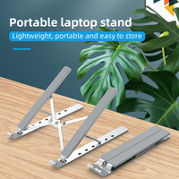 Support pliable pour ordinateur portable, téléphone portable et tablette, réglable en hauteur, avec refroidissement, en métal durable, directement de l'usine