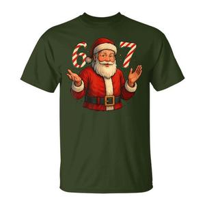 T-Shirt Natalizia Stile Meme Santa 67 con Stampa Digitale a Maniche Corte Unisex per Adulti Promozionale Made in China Modello A9436 - Product Image 1