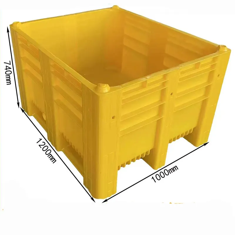 Büyük PP plastik palet kutusu kutusu konteyner