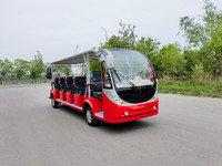 Bus électrique convertible 23 places pour visites touristiques, avec carrosserie métallique haute résistance et autonomie de 100 km, idéal pour parcs et campus