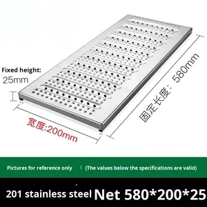 غطاء تصريف حديث من الفولاذ المقاوم للصدأ 201/304 سميك للمطبخ والحمام وحوض الاستحمام والمستشفيات والفنادق - سهل التنظيف وصديق للبيئة - Product Image 2