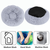 Sanan barato 40CM 120CM piel personalizada lona cálido redondo Donut Cuddler cama de lujo Animal gato cojín camas para mascotas para perro
