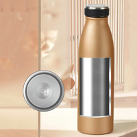Vaso Térmico con Logotipo, 500ml 750ml, Doble Capa de Acero Inoxidable, Botella para Beber Agua, Termo con Tapa de Boca Pequeña