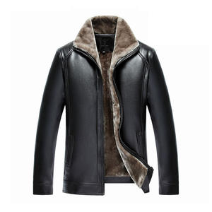Giacca da <span class=keywords><strong>uomo</strong></span> <span class=keywords><strong>in</strong></span> pelle sintetica originale stile Vintage Bomber alla moda invernale <span class=keywords><strong>con</strong></span> <span class=keywords><strong>collo</strong></span> caldo <span class=keywords><strong>in</strong></span> <span class=keywords><strong>pelliccia</strong></span> - Product Image 1