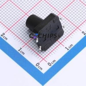 TS016-TBW1FH12.5 Tactile Switch SMD-4P,12x12mm Switch Single Pole Single Throw Round Button 2.5N Vertical Mount - Product Image 2