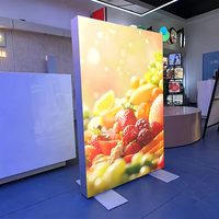 Boîte à lumière SEG double face sur pied personnalisée pour centre commercial, café, fast-food, fruitier, restaurant – Boîte à lumière en tissu souple