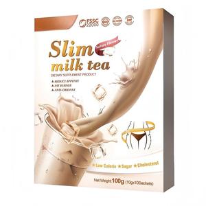 Thé au lait léger et crémeux pour le soutien du poids, saveur fraise-taro avec une douceur équilibrée, paquet individuel <span class=keywords><strong>de</strong></span> 100g - Product Image 2